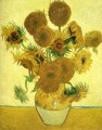 Bodegón Jarrón con quince girasoles Vincent van Gogh